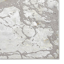 Load image into Gallery viewer, Modern Grey &amp; Gold Metallic Abstract Rug - Lunar