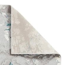 Load image into Gallery viewer, Grey &amp; Green Metallic Abstract Area Rug - Lunar