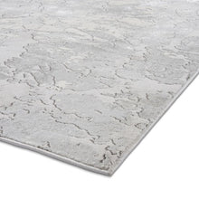 Load image into Gallery viewer, Grey and Ivory Metallic Abstract Area Rug - Lunar