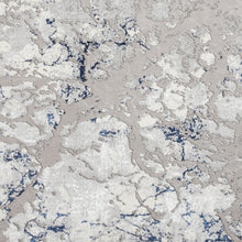 Load image into Gallery viewer, Navy and Grey Metallic Abstract Living Room Rug - Lunar