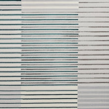 Load image into Gallery viewer, Grey and Green Metallic Linear Area Rug - Lunar
