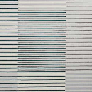 Grey and Green Metallic Linear Area Rug - Lunar