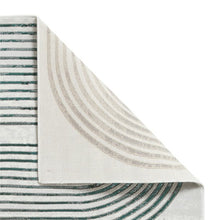 Load image into Gallery viewer, Green and Grey Metallic Swirl Area Rug - Lunar