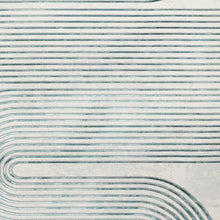 Load image into Gallery viewer, Green and Grey Metallic Swirl Area Rug - Lunar