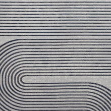 Load image into Gallery viewer, Navy and Grey Metallic Swirl Area Rug - Lunar