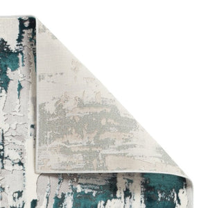 Green Abstract Metallic Area Rug - Lunar