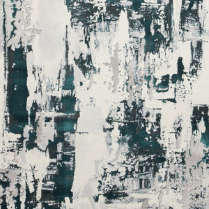 Green Abstract Metallic Area Rug - Lunar