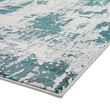 Load image into Gallery viewer, Green Abstract Metallic Area Rug - Lunar