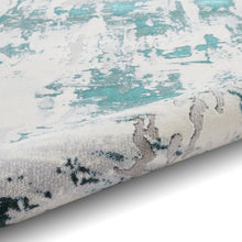 Load image into Gallery viewer, Green Abstract Metallic Area Rug - Lunar