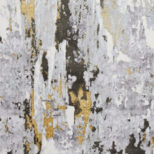 Load image into Gallery viewer, Grey and Gold Metallic Abstract Rug - Lunar