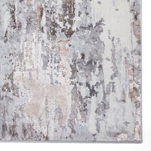 Load image into Gallery viewer, Rose Pink and Grey Metallic Abstract Rug - Lunar