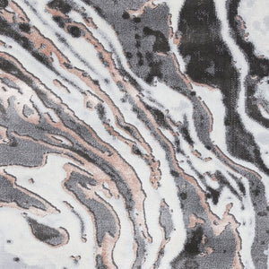 Rose Modern Metallic Marble Rug - Lunar