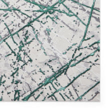 Load image into Gallery viewer, Modern Green Metallic Abstract Rug - Howth