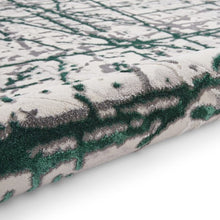 Load image into Gallery viewer, Modern Green Metallic Abstract Rug - Howth