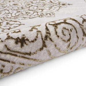 Gold Timeless Metallic Traditional Rug - Howth