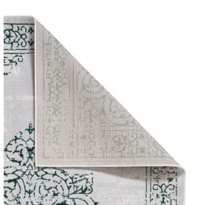 Green Timeless Metallic Traditional Rug - Howth