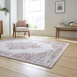 Rose Timeless Metallic Vintage Rug - Howth