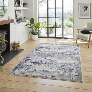 Blue Metallic Marble Rug - Howth