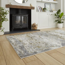 Load image into Gallery viewer, Gold Metallic Marble Rug - Howth