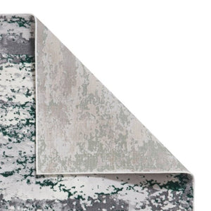 Sage Green Metallic Marble Rug - Howth