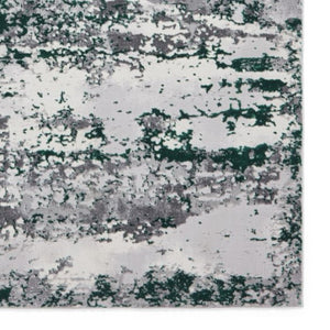Sage Green Metallic Marble Rug - Howth