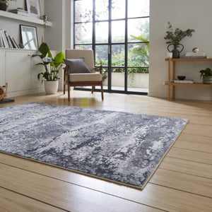 Grey Metallic Marble Rug - Howth