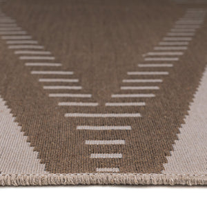 Natural Tribal Fringed Cotton Flatweave Rug - Azteca