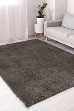 Load image into Gallery viewer, Charcoal 3cm Microfibre Shaggy Rug - Brae