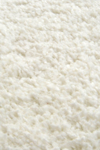 Ivory 3cm Deep Microfibre Shaggy Rug - Brae