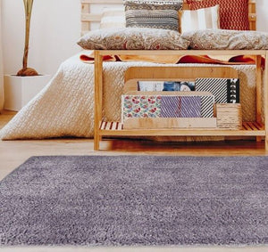 Lilac 3cm Soft Microfibre Shaggy Rug - Brae