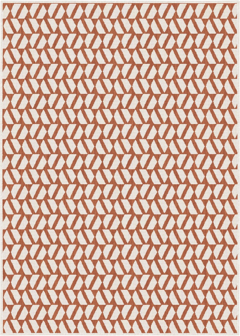 Orange Washable Colourfast Indoor Outdoor Rug - Capri