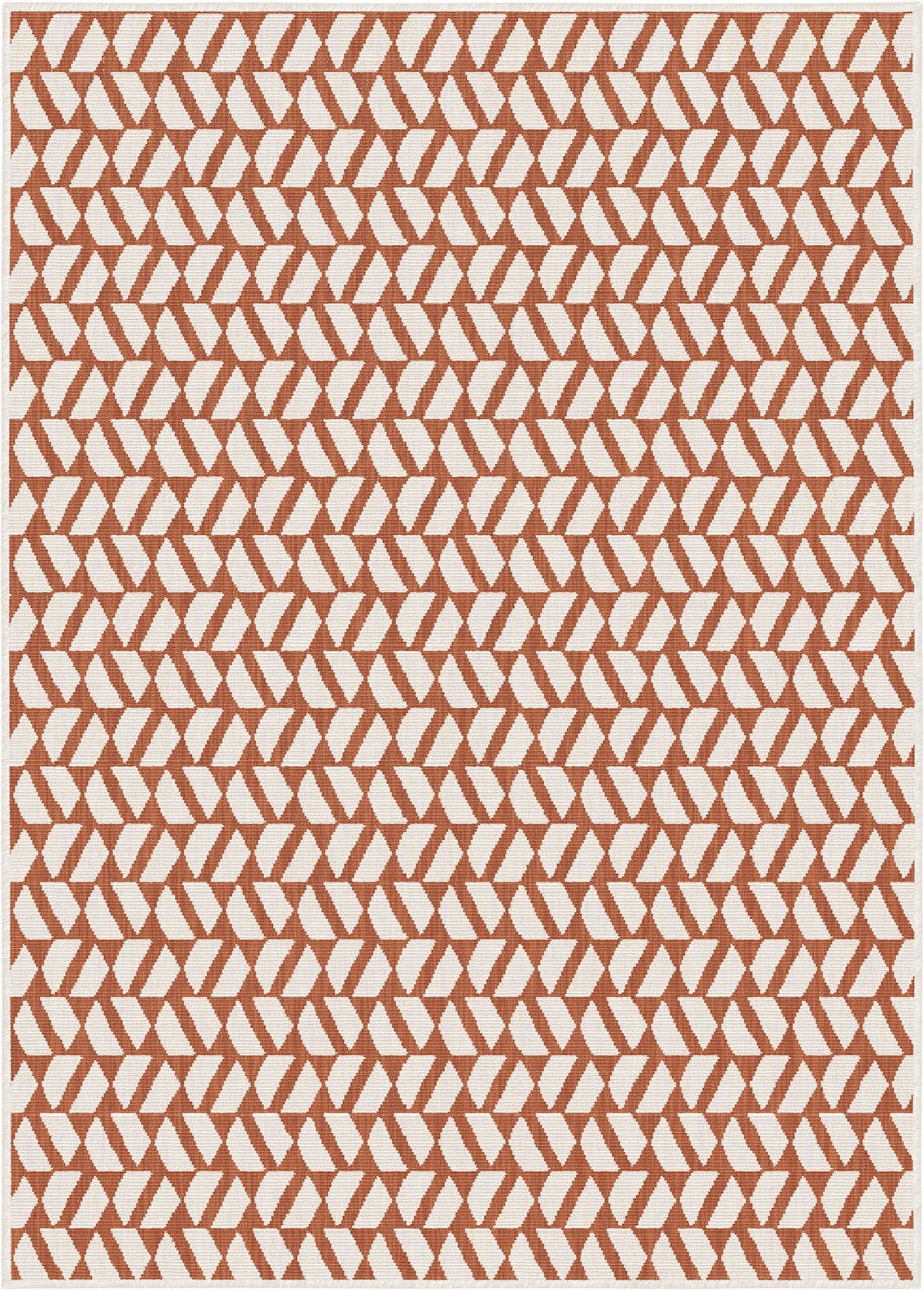 Orange Washable Colourfast Indoor Outdoor Rug - Capri