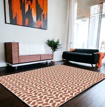 Load image into Gallery viewer, Orange Washable Colourfast Indoor Outdoor Rug - Capri