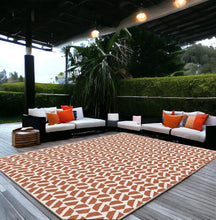 Load image into Gallery viewer, Orange Washable Colourfast Indoor Outdoor Rug - Capri