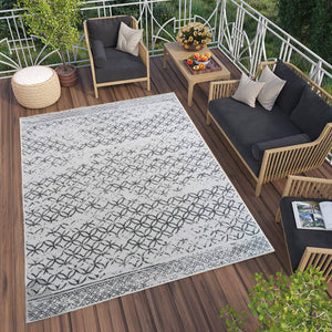Green Distressed Moroccan Reversible Indoor Outdoor Rug - Capri
