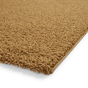 Gold Polyester Washable Shaggy Rug -  Bali