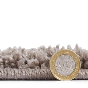 Grey 2.5cm Depth Washable Shaggy Rug -  Bali