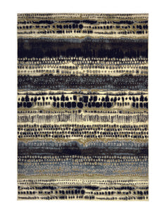 Multicoloured Abstract Ink Striped Rug - Batik