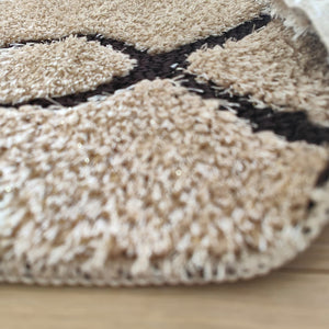 Beige Carved Non Slip Latex Washable Shaggy Rug - Smart