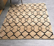 Load image into Gallery viewer, Beige Carved Non Slip Latex Washable Shaggy Rug - Smart