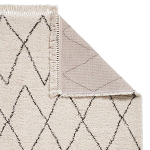 Beige Non Shed Scandi Shaggy Rug -  Boho