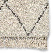 Load image into Gallery viewer, Cream and Grey Designer Shaggy Rug -  Boho