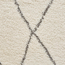 Load image into Gallery viewer, Cream and Grey Designer Shaggy Rug -  Boho