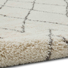 Load image into Gallery viewer, Cream and Grey Designer Shaggy Rug -  Boho