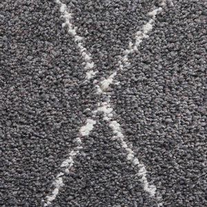 Luxurious Grey Designer Tribal Shaggy Rug -  Boho