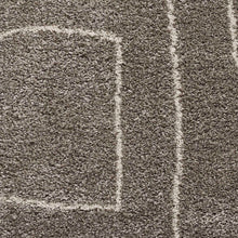 Load image into Gallery viewer, Grey Art Deco Designer Shaggy Rug -  Boho