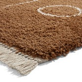 Modern Rust Art Deco Shaggy Rug -  Boho