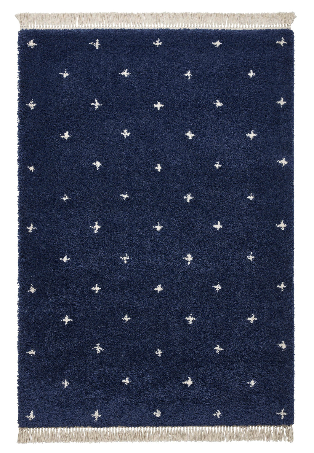 Navy Blue Super Soft Speckled Shaggy Rug -  Boho