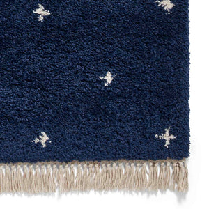 Navy Blue Super Soft Speckled Shaggy Rug -  Boho