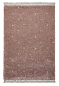 Rose Soft Speckled Shaggy Bedroom Rug -  Boho